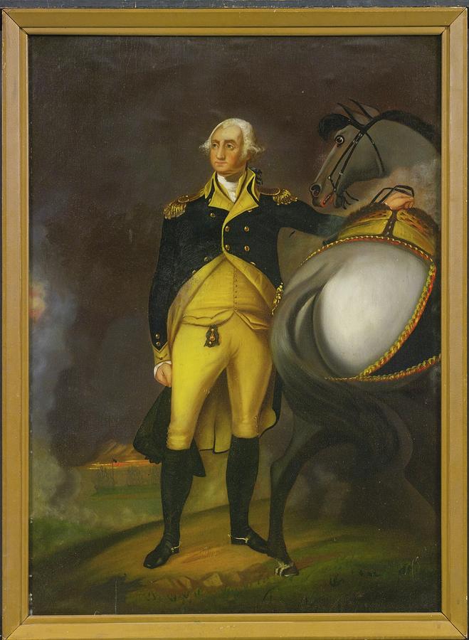 George Washington And His Horse Painting by MotionAge Designs