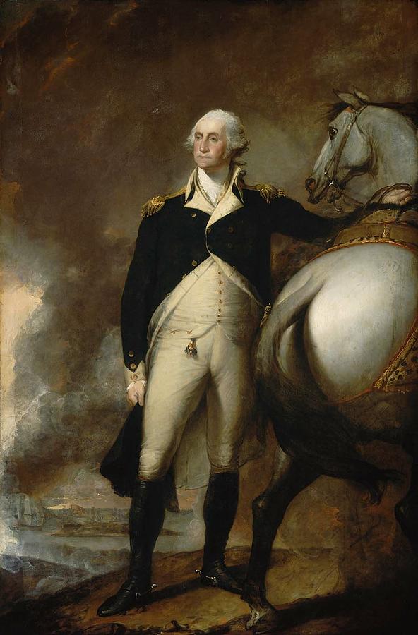 Horse Painting - George Washington At Dorchester Heights by Gilbert Stuart