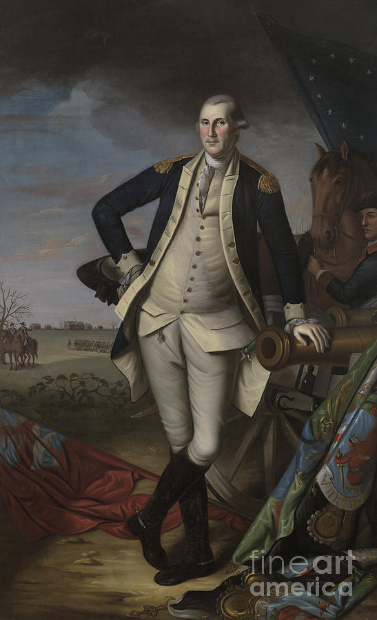 George Washington at the Battle of Princeton, 1781  Painting by Charles Willson Peale
