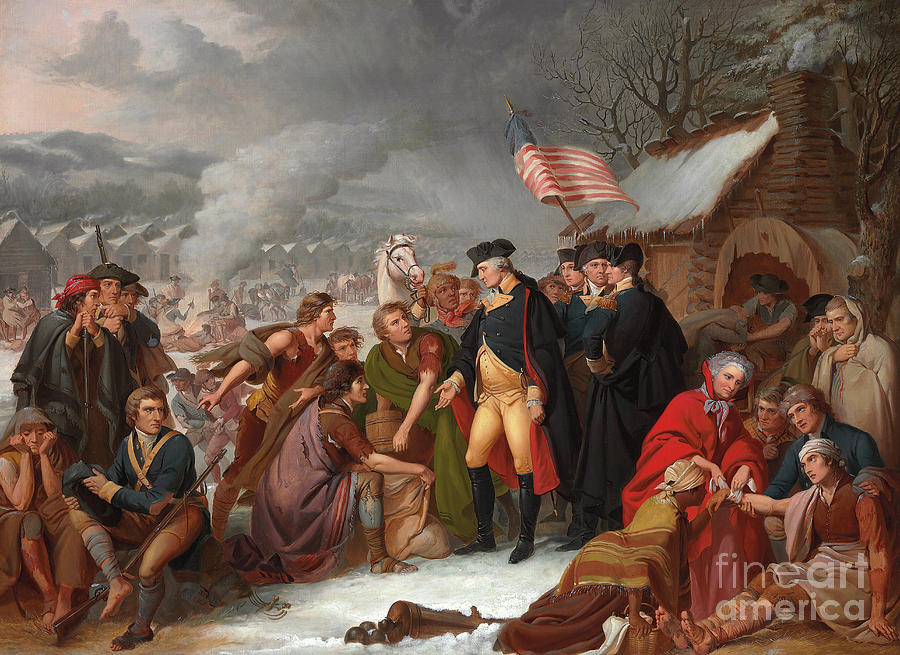 Valley Forge Painting - George Washington at Valley Forge by Tompkins Harrison Matteson
