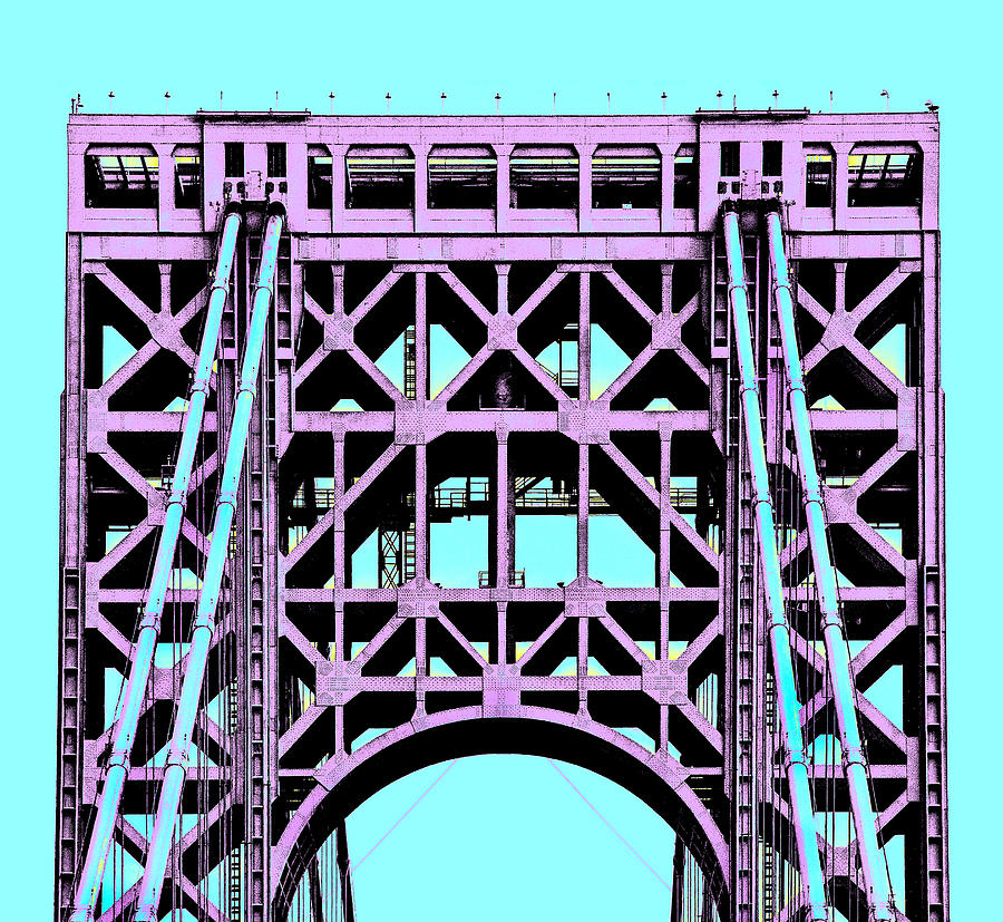 George Washington Bridge Tower New York Photograph by Phil Cardamone