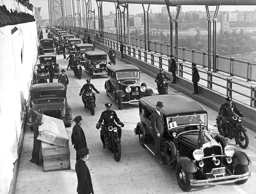 George Washington Bridge Open Photograph by Underwood Archives