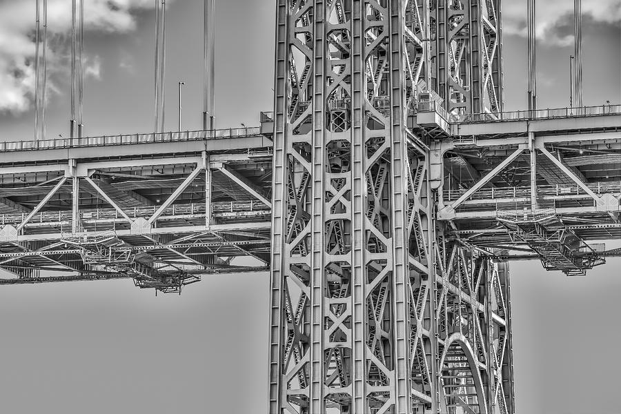 New York City Photograph - George Washington Bridge Steel by Susan Candelario