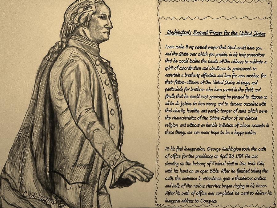 George Washington Drawing by Christy Saunders Church