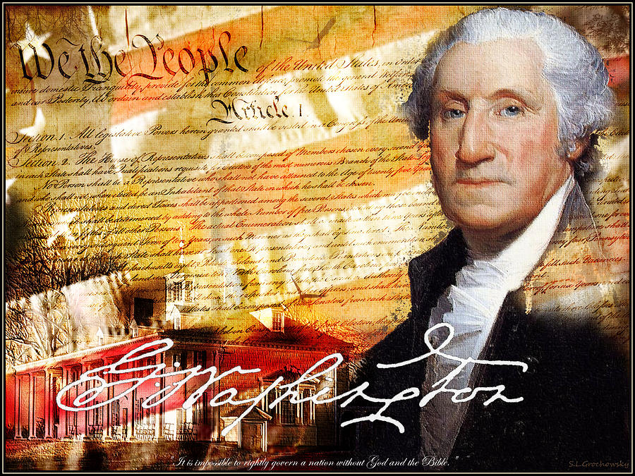 George Washington Father Of Our Country Digital Art by Steve Grochowsky
