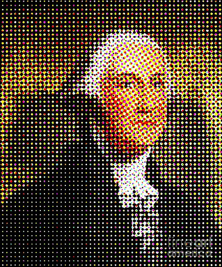 George Washington In Dots Digital Art