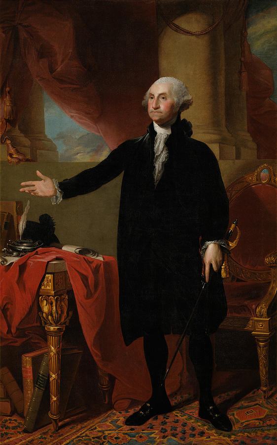 George Washington Painting - George Washington Lansdowne Portrait by War Is Hell Store