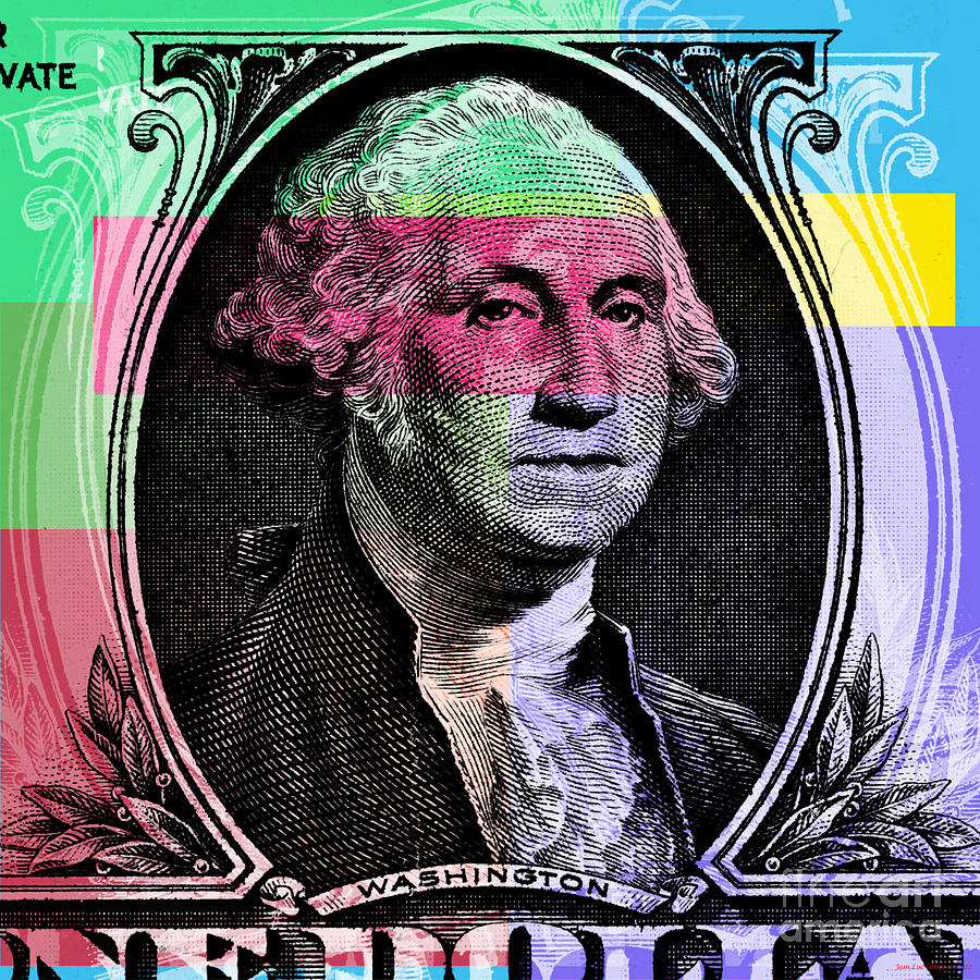 George Washington Pop Art Digital Art by Jean luc Comperat