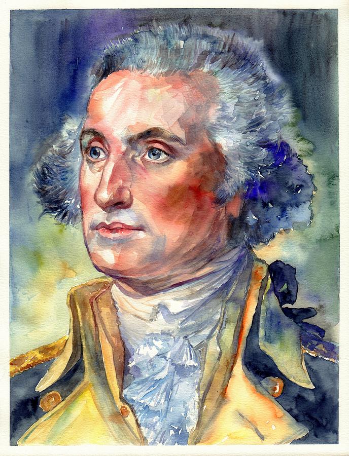 George Washington Painting - George Washington portrait by Suzann Sines
