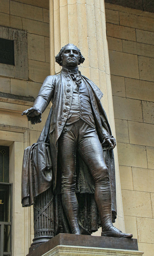 George Washington Sculpture Federal Hall Photograph by Allen Beatty