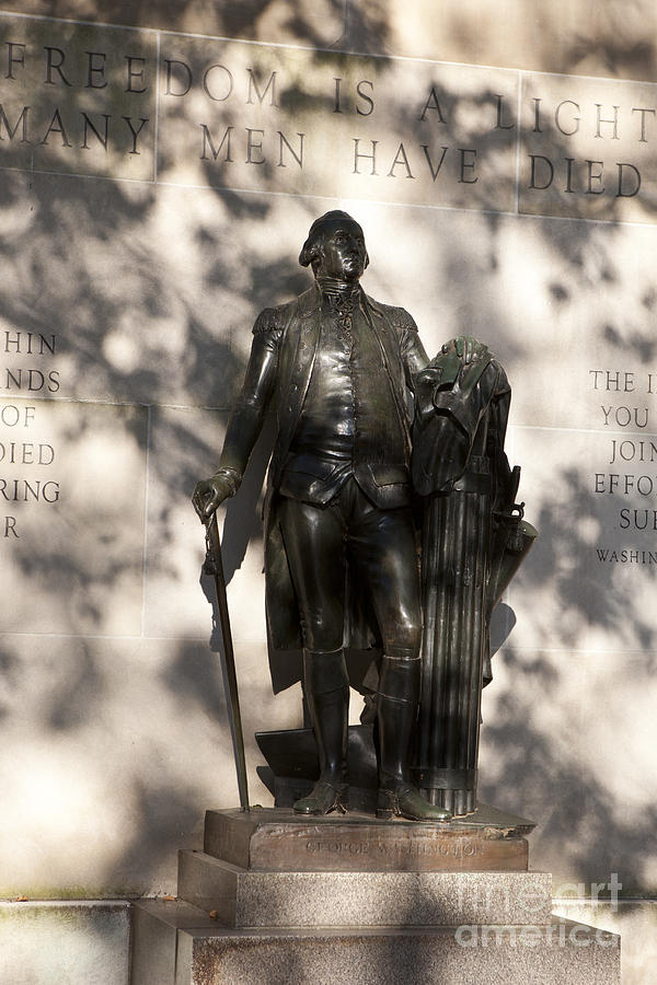 George Washington Photograph - George Washington Statue at Tomb of the Unknown Soldier Philadelphia by Jason O Watson