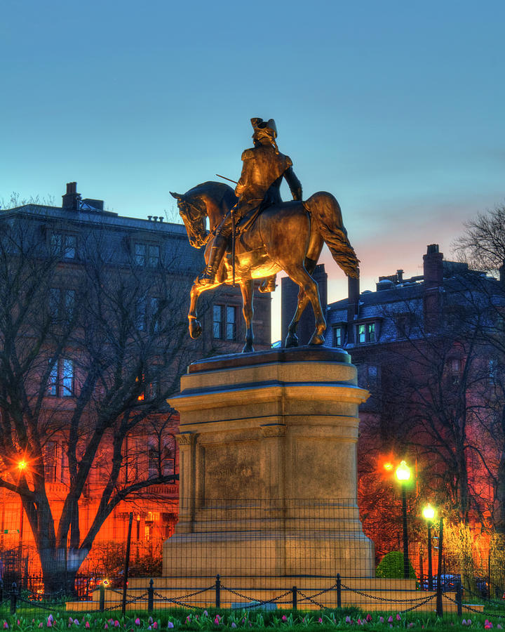 Boston Photograph - George Washington Statue in Boston Public Garden by Joann Vitali