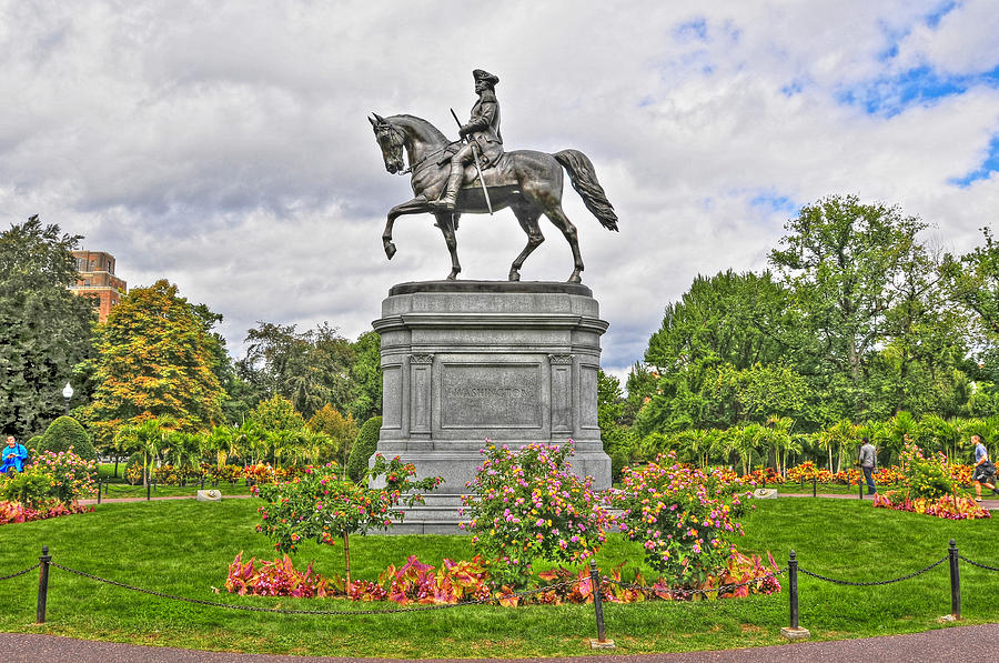 George Washington Statue In The Public Gardens Of Boston Photograph