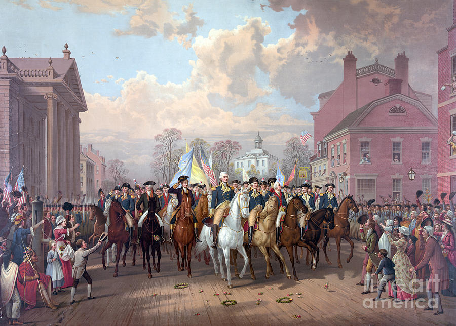 George Washingtons Return To Nyc, 1783 Photograph by Science Source