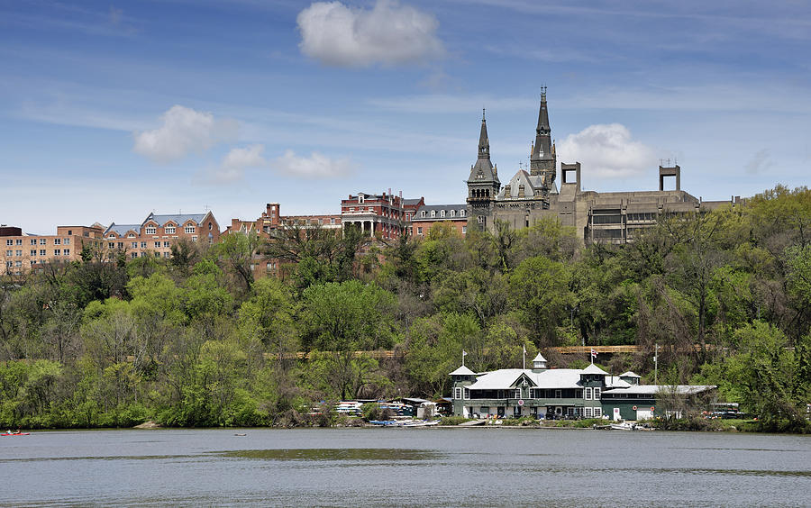 Georgetown University Photograph - Georgetown University from Potomac River by Brendan Reals