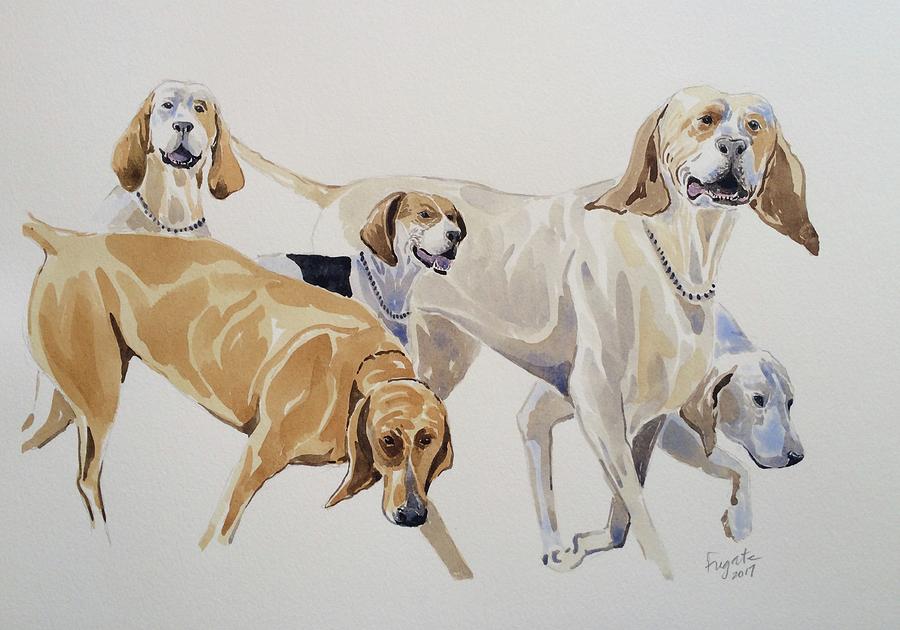 Georgia Fox Hounds Painting by Robert Fugate