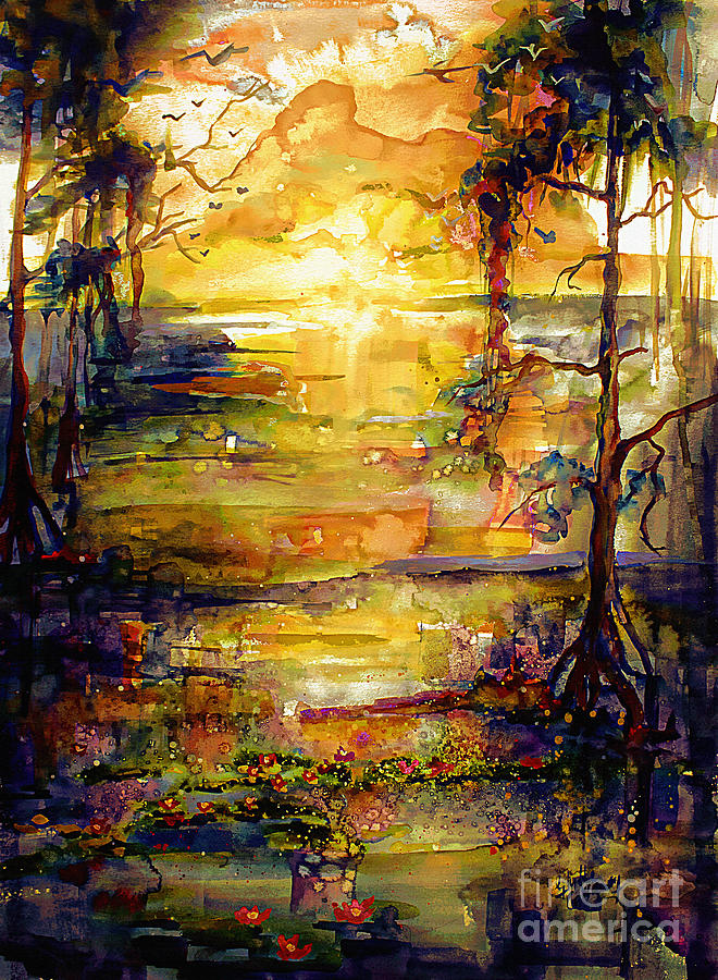 Georgia Okefenokee Land of Trembling Earth Painting by Ginette Callaway