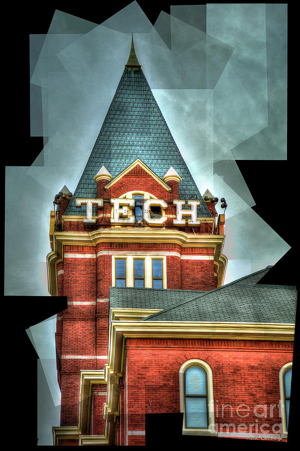 Georgia Tech 7 Ga Tech Tower Abstract Art Photograph by Reid Callaway