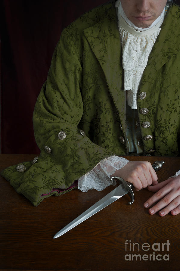 Georgian 18th Century Man Holding A Dagger Photograph by Lee Avison