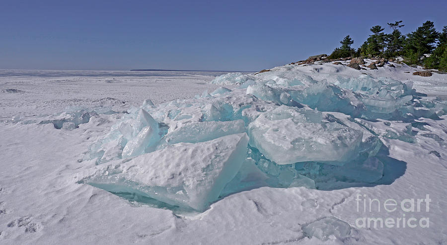 Georgian Bay Blue Ice Shore Photograph by Charline Xia