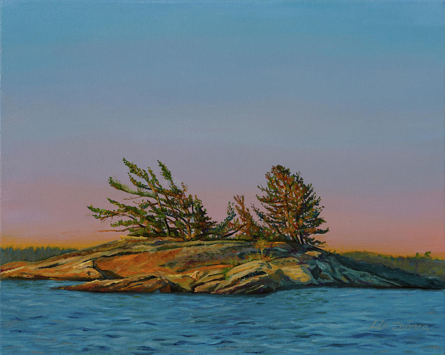 Georgian Bay Island 1 Painting by Liz Zahara