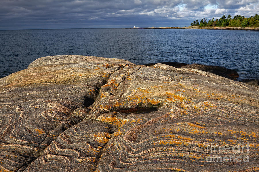 Georgian Bay Rock from Eon Photograph by Charline Xia