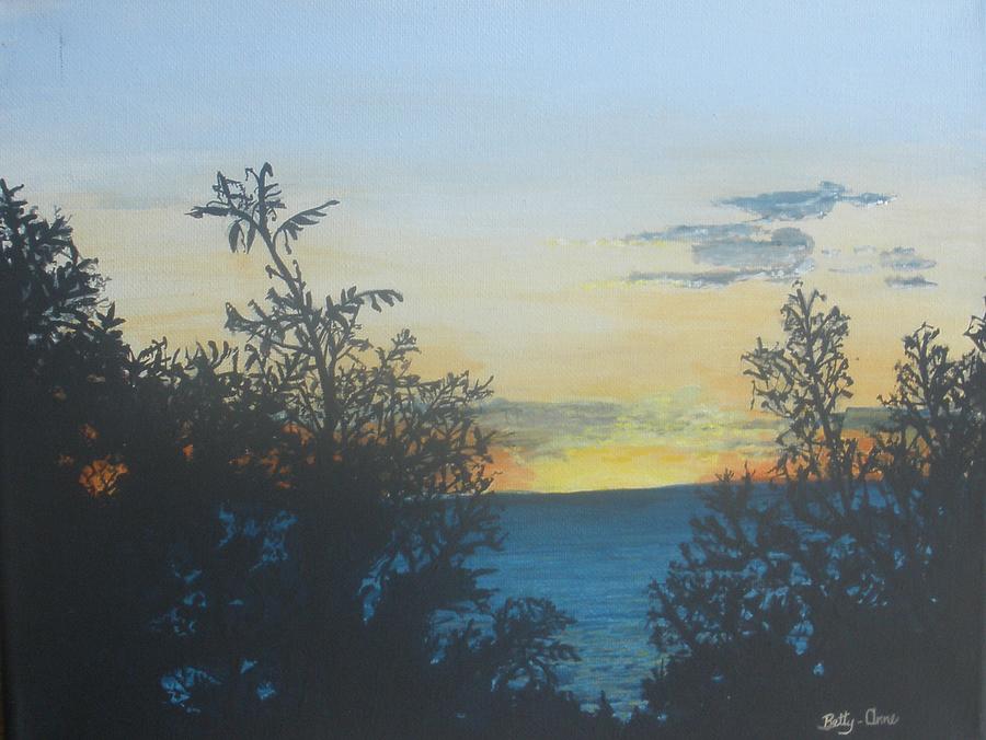 Georgian Bay Sunset Painting by Betty-Anne McDonald