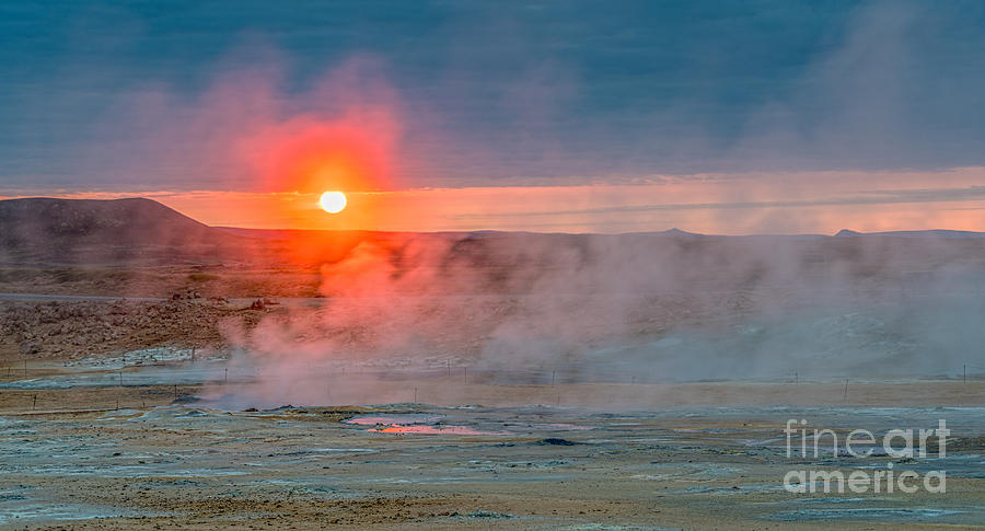 Geothermal sunrise Photograph by Izet Kapetanovic