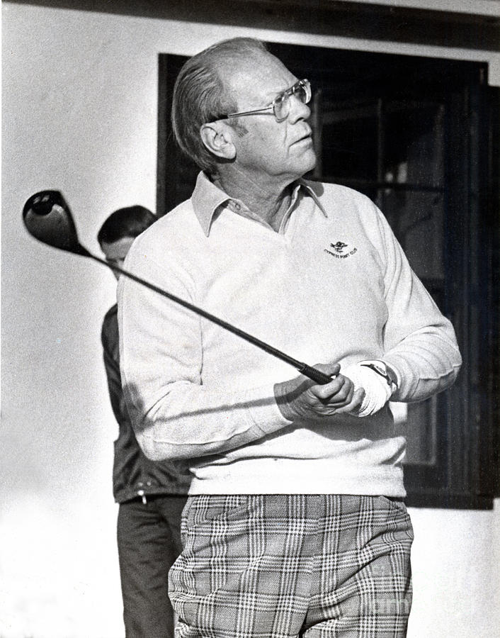 Gerald Ford Photograph - Gerald Ford 1913-2006 at the Pebble Beach Golf Course in 1977   by Monterey County Historical Society
