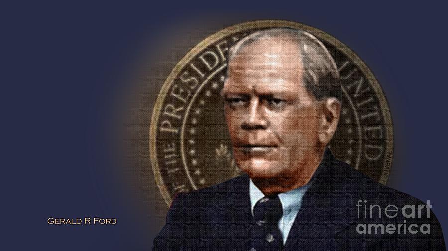 Gerald R Ford Digital Art by Joseph Juvenal | Fine Art America