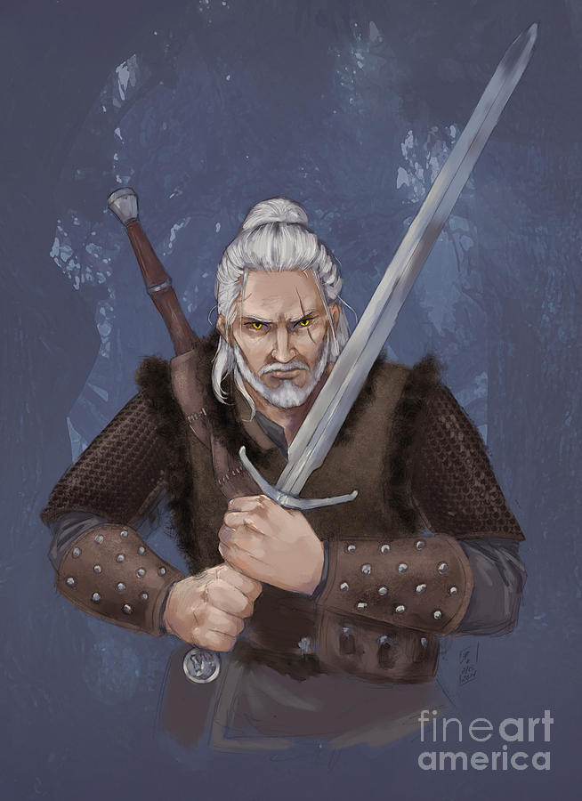 Geralt of Rivia Digital Art by Brandy Woods