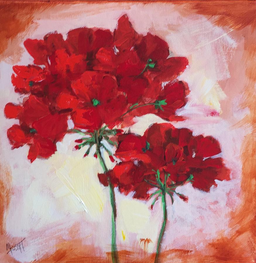 Geranium Painting by Mary Scott - Fine Art America