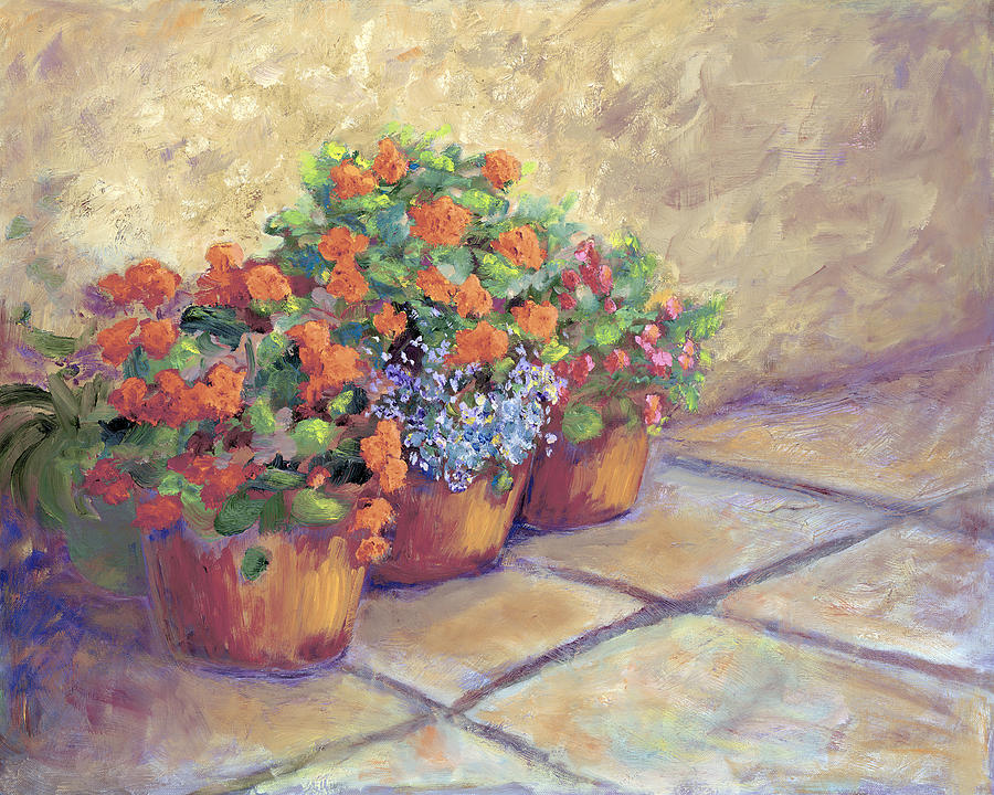 Geraniums Painting by SharonJoy Mason - Fine Art America