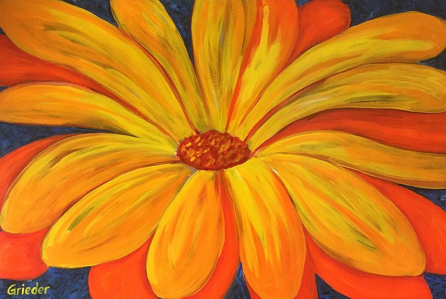 Gerber Daisy Painting by Donald Grieder II - Fine Art America