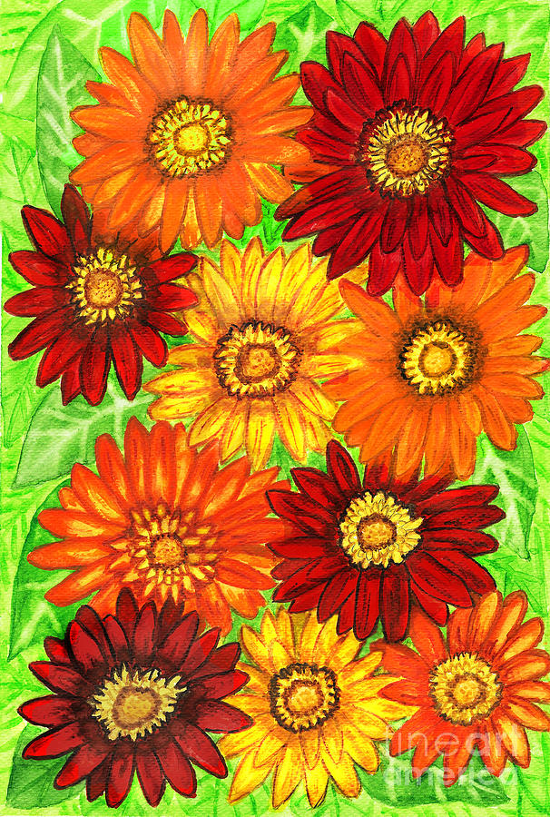 Gerbera Painting by Irina Afonskaya - Fine Art America