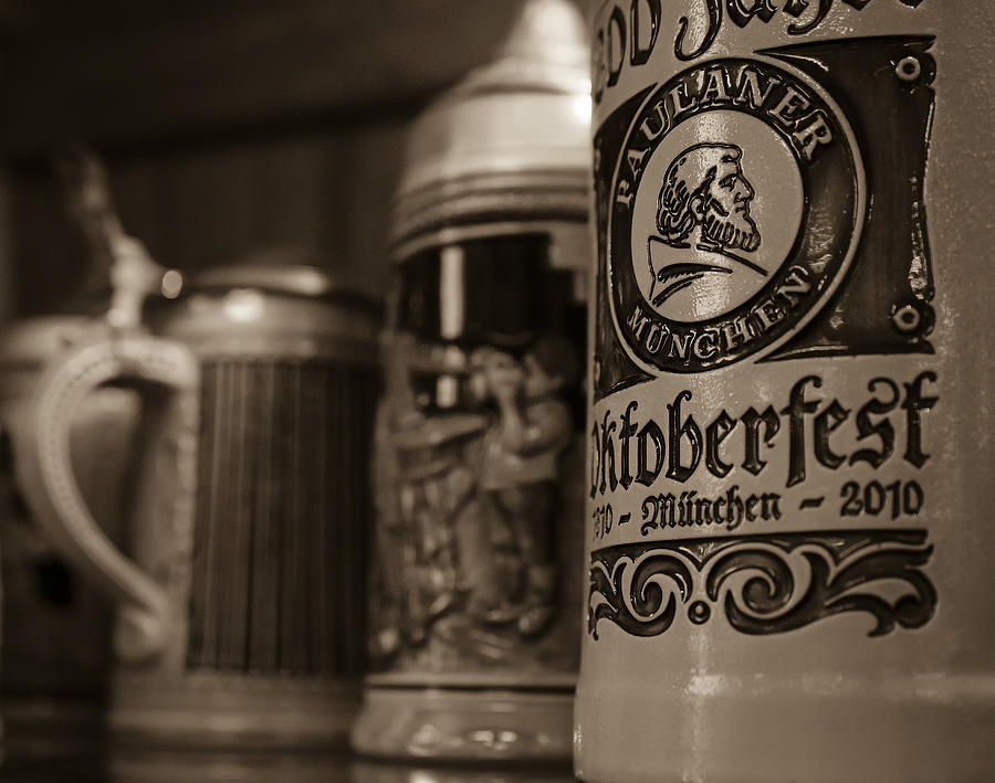 German Beer Steins In Milwaukee Photograph