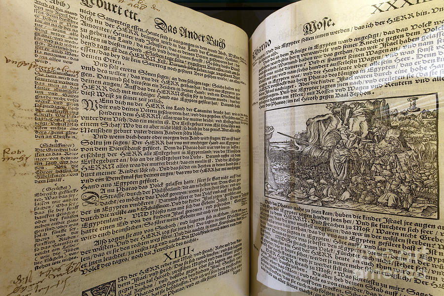 German Bible, 1545 Photograph by Rolf Fischer