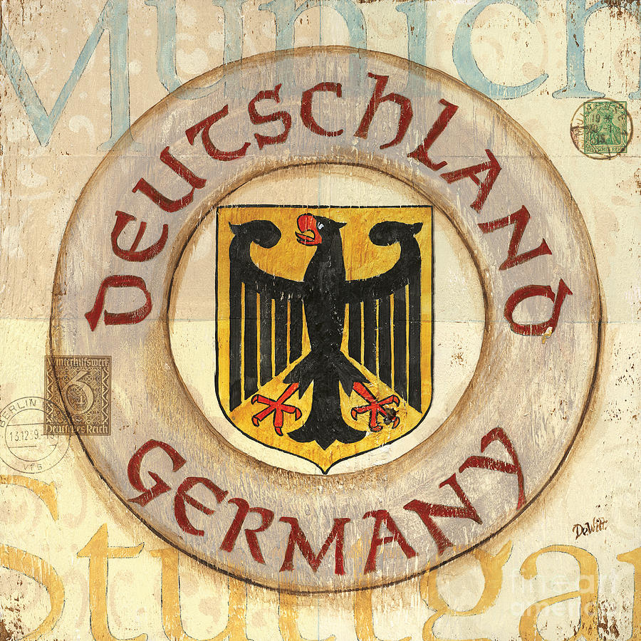 German Coat of Arms Painting by Debbie DeWitt
