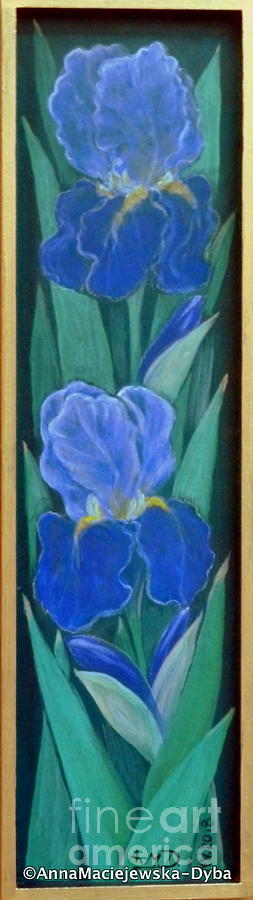 Iris Painting - German Iris by Anna Folkartanna Maciejewska-Dyba