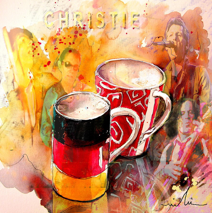 German Mugs and Christie Painting by Miki De Goodaboom