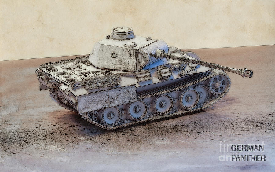 German Panther Tank Digital Art by Randy Steele