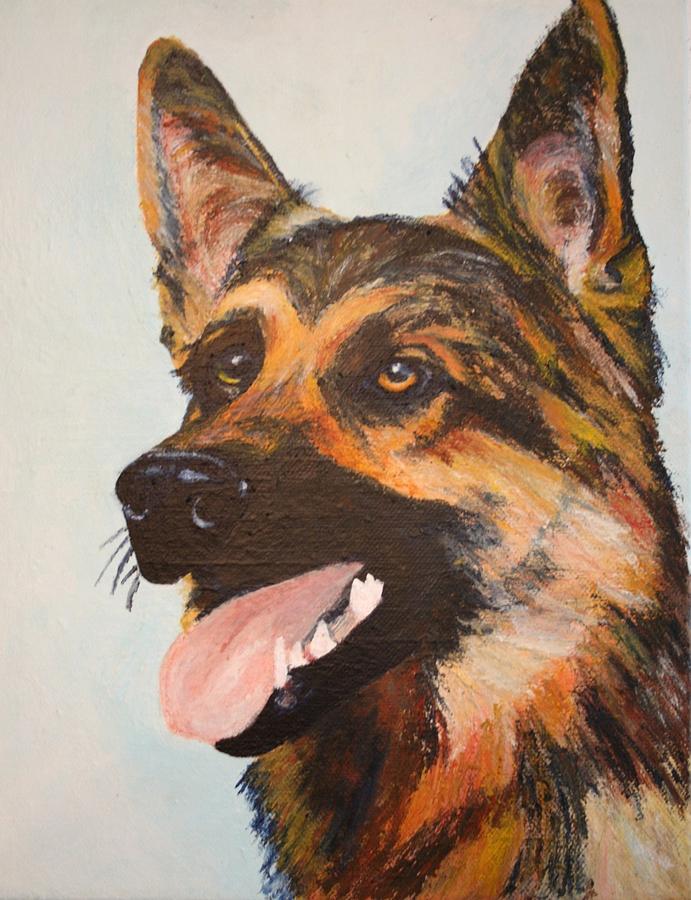 German Shepherd Painting by Jess Fuller - Fine Art America