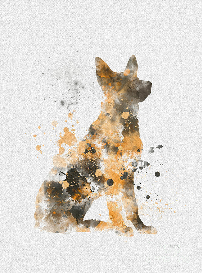 Dog Mixed Media - German Shepherd by My Inspiration