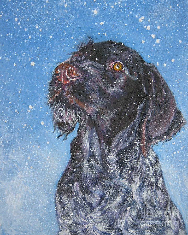 German Wirehaired Pointer Painting by Lee Ann Shepard