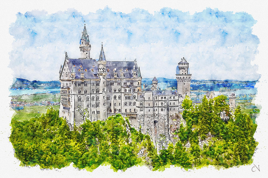 https://images.fineartamerica.com/images/artworkimages/mediumlarge/1/germany-neuschwanstein-castle-urban-sketching-carlos-v.jpg