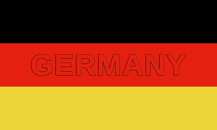 Germany on a German Flag Digital Art by Roy Pedersen
