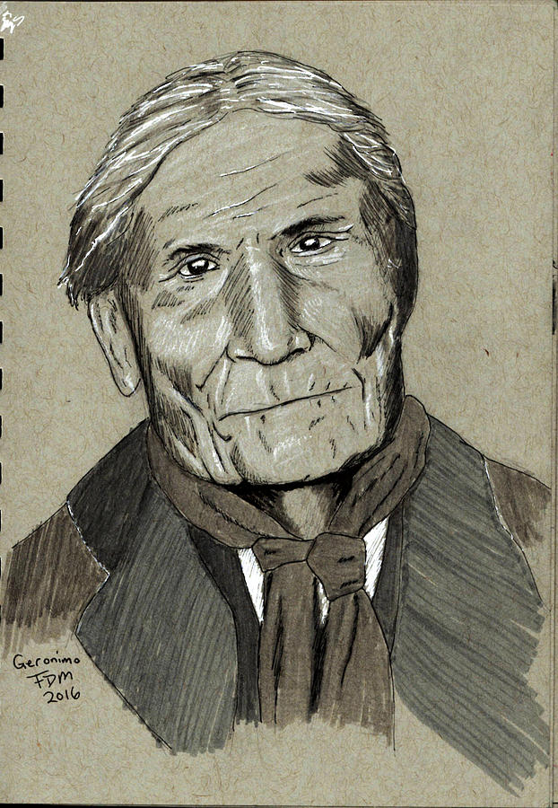 Portrait Painting - Geronimo by Frank Middleton