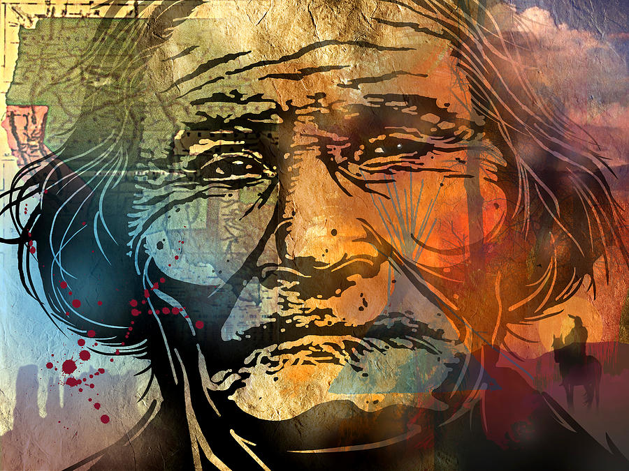 Portrait Painting - Geronimo by Paul Sachtleben