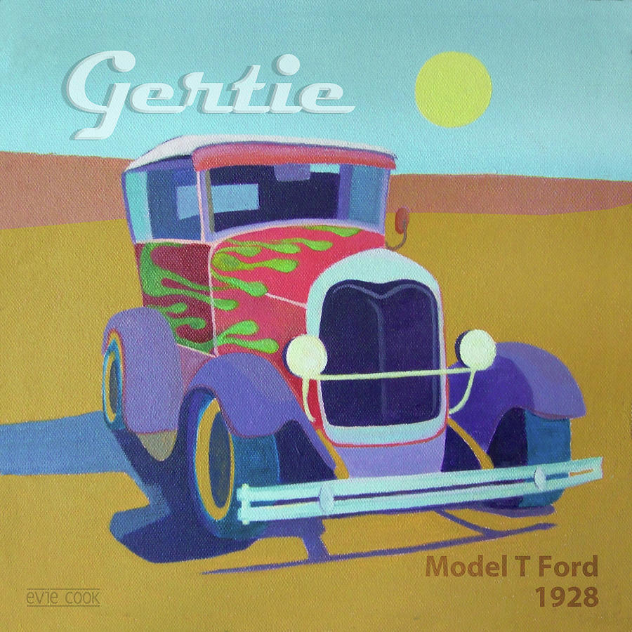 Car Digital Art - Gertie Model T by Evie Cook