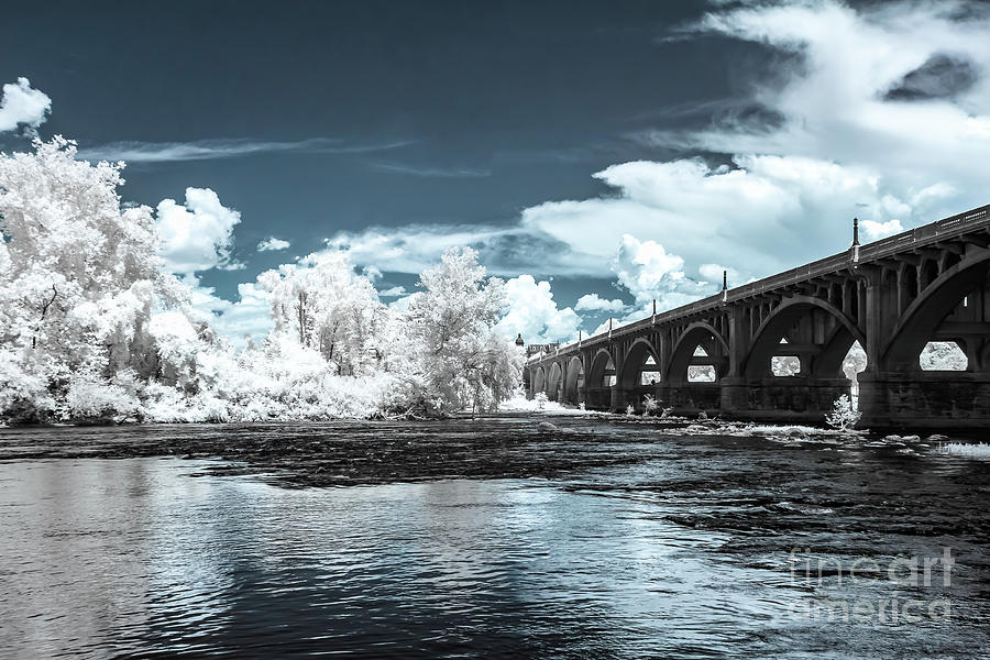 Gervais St. Bridge-Infrared Photograph by Charles Hite